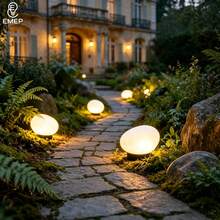 Luz Solar LED de Piedra Adoquinada, Lámpara de Paisaje Exterior Impermeable con Forma de Huevo para Césped, Camino, Piscina, Decoración de Jardín, Uso Interior & Exterior - Lámpara de piedra - Ver 8