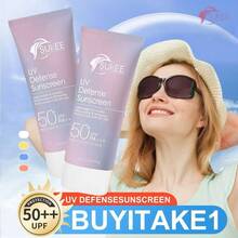 Protector solar SPF50, crema protectora solar, protector solar de defensa UV, bloqueador solar SPF50, protector solar facial, protector solar corporal, protector solar invisible, protector solar hidratante, protector solar ligero, protección solar para exteriores, PA+++, protector solar diario - Púrpura polvoriento - Ver 1