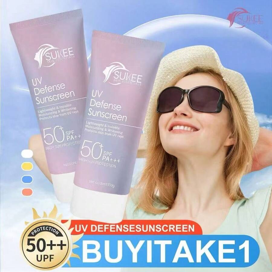 Protector solar SPF50, crema protectora solar, protector solar de defensa UV, bloqueador solar SPF50, protector solar facial, protector solar corporal, protector solar invisible, protector solar hidratante, protector solar ligero, protección solar para exteriores, PA+++, protector solar diario - Púrpura polvoriento - Ver 1