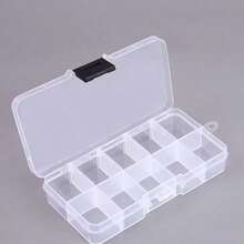 10-Compartment Transparent Detachable Storage Box, Mini Jewelry Box, Hair Accessories Organizer For Girls, Desktop Small Items Sorting Box, Portable Universal Tool Storage Box, Transparent Plastic Storage Box With Removable Dividers - Multicolor - View 8