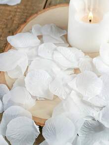 100/1000/2000pcs White Artificial Rose Petals, Faux Silk Petals, Suitable For Weddings, Romantic Nights, Proposals, Engagements, Celebrations, Parties, Back To School, Valentine's Day - White - View 7