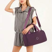 1 pieza Bolso bandolera organizador multifuncional de moda de unicolor minimalista, bolsa pequeña para gimnasio, versátil para mujeres, bolso de hombro, bolsa de fitness compacta y suav - Recomiendo el grande de color morado oscuro. - Ver 3