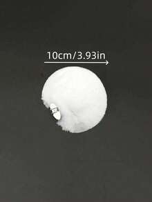 1pc Rabbit Tail Bunny Cute Cosplay Costume Party Gothic Lolita Rabbit Tail Plush Ball Decor Prop - Multicolor - View 5