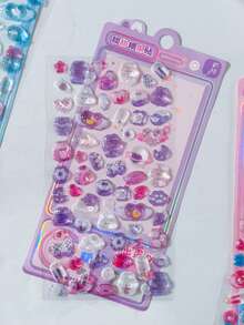 3D Crystal Stickers, Sushi Pattern, Japanese Classic Dancer Stickers, DIY Decoration Craft Materials, Scrapbook Stickers - Multicolor - View 6