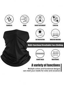 1pc/2pcs/3pcs Unisex Solid Color Versatile Breathable Sun Protection Face Mask, Elastic Sweat-Absorbing Balaclava, Suitable For Daily Outings, Hiking, Climbing And More - Multicolor - View 9