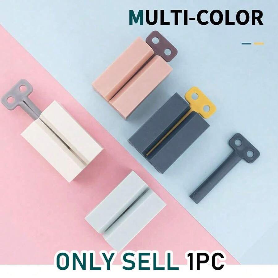 1pc Toothpaste Squeezer, Roller Tube Key With Frosted Handle, Saves Toothpaste And Face Cream - Multiple Styles - View 1