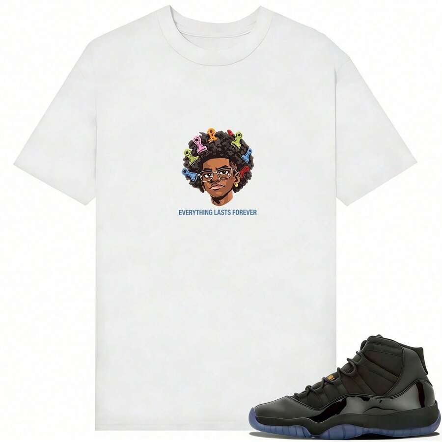 Unisex T-Shirt, 100% Cotton, Regular Fit, Graphic Print, Short Sleeves, Casual Style, Summer Streetwear, Urban Style, Printed Top, Vintage Fashion, Soft And Breathable. - 紫羅蘭色 - 查看 1