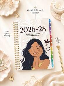 1本 2026-2027 學年週計畫與月計畫日曆筆記本，2026年1月至2027年12月，5.7" X 8"，A5月計畫筆記本附備註頁，防水封面，個人理財規劃，辦公與返校用品 - 彩色 - 查看 4
