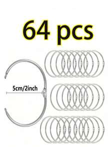 10pcs Rust-Proof Bathroom Shower Curtain Rings, Round Decorative Shower Curtain Rings, Metal Shower Curtain Rings, Split Ring Inner Diameter 2 Inches (Approx. 5cm), (Gold, Silver, Black), Rust-Proof Bathroom Shower Curtain Hooks, Round Decorative Shower Curtain Rings And Hooks, Metal Curtain Rings, Split Ring Inner Diameter 2 Inches (Approx. 5cm), (Gold, Silver, Black), Popular 3-Color Metal Open Shower Curtain Rings, Bright Gold/Matte Black - Shower Curtain Ring - View 15