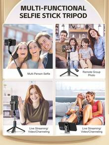 AXNEN Gậy selfie tripod có đèn LED bù sáng, giá đỡ điện thoại tháo rời dạng monopod kèm điều khiển từ xa Bluetooth không dây, giá đỡ điện thoại đa năng mở rộng kéo dài, tripod cho smartphone, đèn và camera, tương thích với mọi iOS & Android - Xem 11