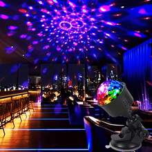 1/2pcs USB Voice-Activated Disco Lights, RGB Music Sync Flashing Light Strip With Suction Cup, Portable Ceiling/Wall Party Light, Suitable For KTV, Karaoke, Nightclub, Birthday And Home Decor - 7-color Projection Lamp - View 4