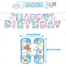 MINISO Cinnamoroll Happy Birthday Banner, Cute Character Letter Garland For Party, Bedroom Wall & Doorway Decor, Birthday Celebration - Banner - View 4