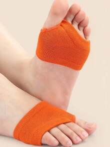 1 par de calcetines invisibles de media punta con separador de dedos para mujer, con cojín de esponja, elásticos, transpirables, suaves, antideslizantes y sin costuras - Multicolor - Ver 3