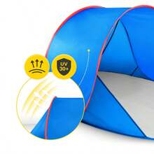 Self-Folding Inflatable Tent Outdoor Tent Multiple Colors Available - Blue and Red - View 3