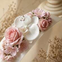 Personalized Artificial Flower Graduation Decoration, Customized Name & Graduation Year Ribbon, Handmade Artificial Flower Sash & Garland, Premium Long-Lasting Floral Garland, Suitable For Graduation Ceremony, Party Photos & Women's Gifts - Artificial Flower Ribbon - View 4