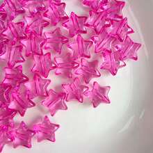 120pcs Multi-Color Transparent Five-Pointed Star Acrylic Beads, Loose Star Beads For Diy Bracelets, Necklaces, Earrings And Hair Accessories Handmade Crafts - Multicolor - View 24