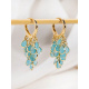 Pendientes en forma de lágrima color jade