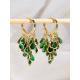 Pendientes de esmeralda en forma de lágrima