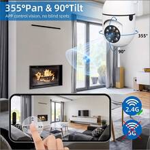 1件/2件/4件 WiFi 監控攝影機,1080p 全高清攝影機,支持 355° 全景旋轉,雙向語音,全彩夜視,遠程控制,室內外安裝;手機 App 即時查看,聖誕節、感恩節及其他節日的完美禮物 - 白色 - 查看 6