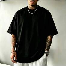 Hombre, Estilo California con Palmeras y Bandera, Camiseta, Negro con Diseño Multicolor, Corte Amplio, Cuello Redondo, Manga Corta, Para Verano y Ocio, Algodón Suave - Negro - Ver 2