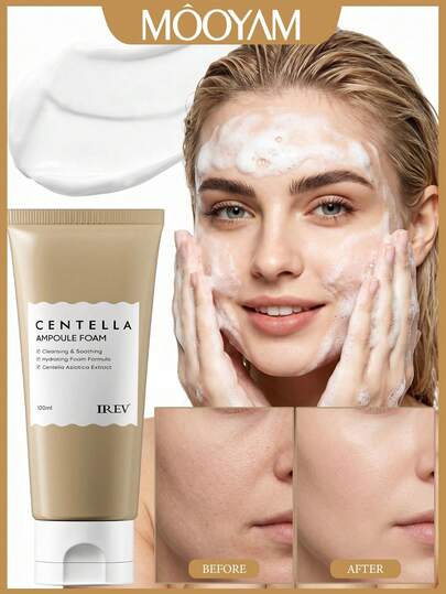 Susu Pembersih Mendalam Centella Asiatica 100ml - Diformulasikan dengan Centella Asiatica, Aloe Vera, dan Tea Tree. Melembapkan, Mengencangkan, Mengontrol Minyak; Memberikan Pembersihan Mendalam, Cocok untuk Semua Jenis Kulit. Unisex; Pilihan Ideal untuk Perawatan Kulit Korea.