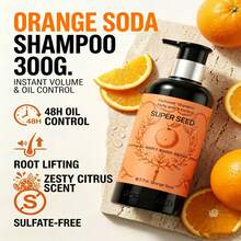 SUPER SEED Champú Voluminizador de Control de Grasa de Soda de Naranja, Nutre el Cuero Cabelludo y las Raíces del Cabello, Mejora la Textura, el Brillo y la Densidad del Cabello, Adecuado para Todos los Tipos de Cabello - Champú - Ver 9