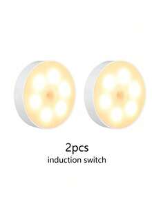 USB Rechargeable Motion Sensor Night Light, Magnetic Cupboard Lamp, Wardrobe, Hallway, Bedside LED Light - White - View 14