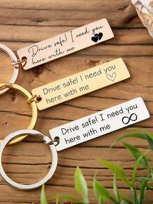 Personalised Key Ring Custom Keychain Engraved Metal Keychain Birthday Keyring Drive Keychain With Name Stainless Keychain Key Fob, Engraved - Style 13 - View 6