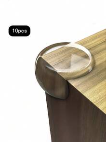 10-12 قطعة وسادة حماية زاوية الطاولة من السيليكون الشفاف، حافة مطاطية واقية، غطاء حماية للأثاث، مناسب للطاولات والكراسي والأسرة - تصميم شفاف - A - مشاهدة 8