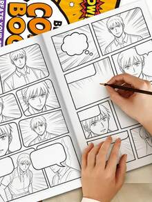 1pc Creative Comic Book, Unleash Your Imagination, Suitable For All Ages Comic Enthusiasts, Beginners And Experts, Perfect Gift For Holidays, Birthdays, Parties Back To School - Multicolor - View 2