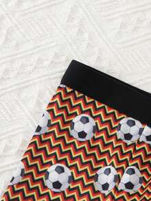 Young Boy 4pcs/Pack Boxer Briefs Football Print - Multicolor - View 4