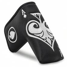 1pc High Quality Poker Pattern Golf Club Head Cover, Dust-Proof Durable Golf Club Head Cover - Multicolor - View 2