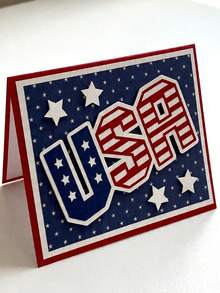 1pc Exquisite Independence Day Metal Cutting Die For Scrapbooking And Crafting, Diy Embossing Template, Handmade Card And Gift Card Making Tool. - Multicolor - View 2