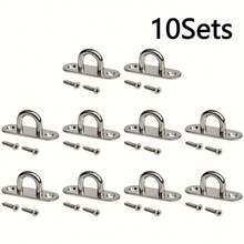 2/4/6/8/10/12Sets Practical Hanging Hooks, U-Shaped Ceiling Mount, With Rectangular Base, Rust-Proof Eye Plate Design, Easy To Install And Hang - Multicolor - View 18
