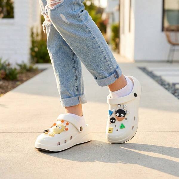 DIY Cartoon Animal Shoe Charms, Casual PVC Shoe Decorations For Office, All Seasons