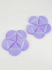 三角麂皮粉撲 5/10/20/30/50/100入，超柔軟麂皮材質，適用於修容、眼妝與角落，適合所有膚質 - 淡紫色 - 查看 5