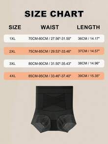 1pc Seamless High Waist Shaping Panties Plus Size Women's Lace Tummy Control Underwear Waist Trainer Slimming Body Shaper Butt Lift - Black - View 2