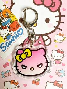 1個 Hello Kitty 鑰匙圈吊飾，Kitty 鑰匙圈，Kitty 白色派對禮物，小 Kitty 鑰匙圈，Kitty 貓鑰匙圈，創意鑰匙圈，HK 可愛錢包掛繩配件，包包配件，生日禮物，派對禮物，汽車配件，耳機殼配件，學校配件，最佳禮物，可愛哥德風，Y2K - 多色 - 查看 5