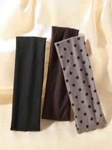 6入組 Y2K復古豹紋波點條紋女款運動髮帶，適合日常生活、街頭舞蹈與運動的髮飾 - 彩色 - 查看 4