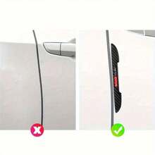 4pcs Limited Edition Car Door Edge Protectors, Red Decorative, Durable Rubber Material, Enhance Vehicle Safety - 4pcs - View 4