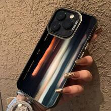 Illusory Light And Shadow Case For Apple 15 Pro Max,  16 Pro, Advanced 14 Pro, New 17 Creative Design - 彩銀殼-紫色-虛幻光影 - 查看 4