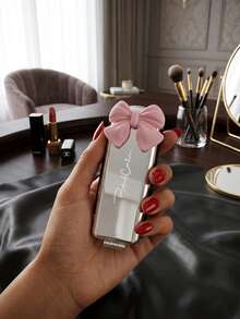 Bowknot Pink & Silver Mirror 3D Bow Foldable Comb Mirror, Portable Flip Cover Makeup Mirror Comb All-In-One Pocket Handheld Beauty Comb Mirror, Gentle Style Girl Pocket Handheld Makeup Comb Mirror, Travel Portable Hair Comb, Mini Portable Makeup Tool Exquisite Luxury Metal Texture Makeup Mirror, Gift For Women, Portable Makeup Touch-Up Storage Beauty Accessory - Multiple Styles - View 10