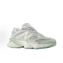 New Balance 9060 - Rain Cloud Grey, Sea Salt & Black Castlerock | Viral 2026 Chunky Platform Sneakers | Premium Suede & Mesh Breathable Trainers | Comfortable ABZORB Midsole Dad Shoes | Authentic Unisex High-Fashion Footwear - 迷霧綠 - 查看 3