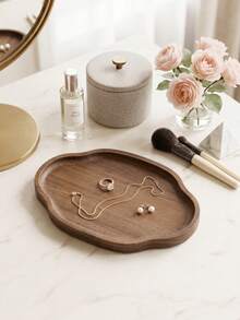 Creative Design Wooden Tray, Bathroom Tray, Decorative Tray, Storage And Decoration For Bedroom And Other Spaces, Multifunctional, Ideal For Dining Table Decor, Home Decor, Suitable For Restaurant, Home And Various Occasions, Meeting Different User Needs - C-Wood Color - View 9