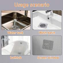 Filter Serat Persegi Sekali Pakai untuk Dapur dan Kamar Mandi, Stiker Saluran Pembuangan Perekat Diri, Aksesori Anti Serangga dan Anti Penyumbatan - A - View 5