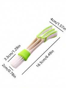 Handheld Double-Sided Cleaning Brush, Suitable For Cleaning Gaps And Hard-To-Reach Areas. Can Be Used To Clean Windowsills, Blinds, Air Conditioner Vents, Cabinet Gaps And Screen Mesh. Detachable, Washable And Reusable. - Multicolor - View 10