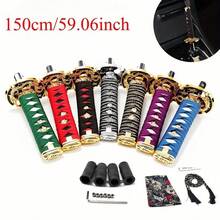 Pomo de palanca de cambios estilo espada samurai JDM de 200mm/150mm - Collarín y adaptador universal a prueba de polvo para bota de palanca de cambios, compatible con la mayoría de autos con transmisión manual, compatible con , , Subaru, palanca de cambios estilo racing - A - Ver 4
