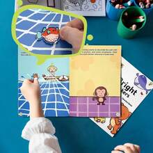 Colorful Sticker Activity Workbook With Animal, Fruit And Everyday Object Patterns, Easy-To-Peel Stickers, Suitable For Sorting And Comparison Games, Develops Focus And Observation Skills, Perfect For Home Or Travel Use Back To School - 亮色貼紙 - 查看 11