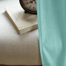 Plain Velvet Curtain With 8 Buttons (1 Piece), Soft And High Quality Fabric, Enhances The Style Of Your Home, Perfect To Complement Any Modern Decor Style. - Air Hijau - View 7