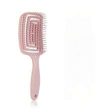 Massage Comb For Detangling And Volumizing Hair, Hair Massage Comb With Hollow Design, Styling Tools For Real Hair Wigs - Blue - View 8